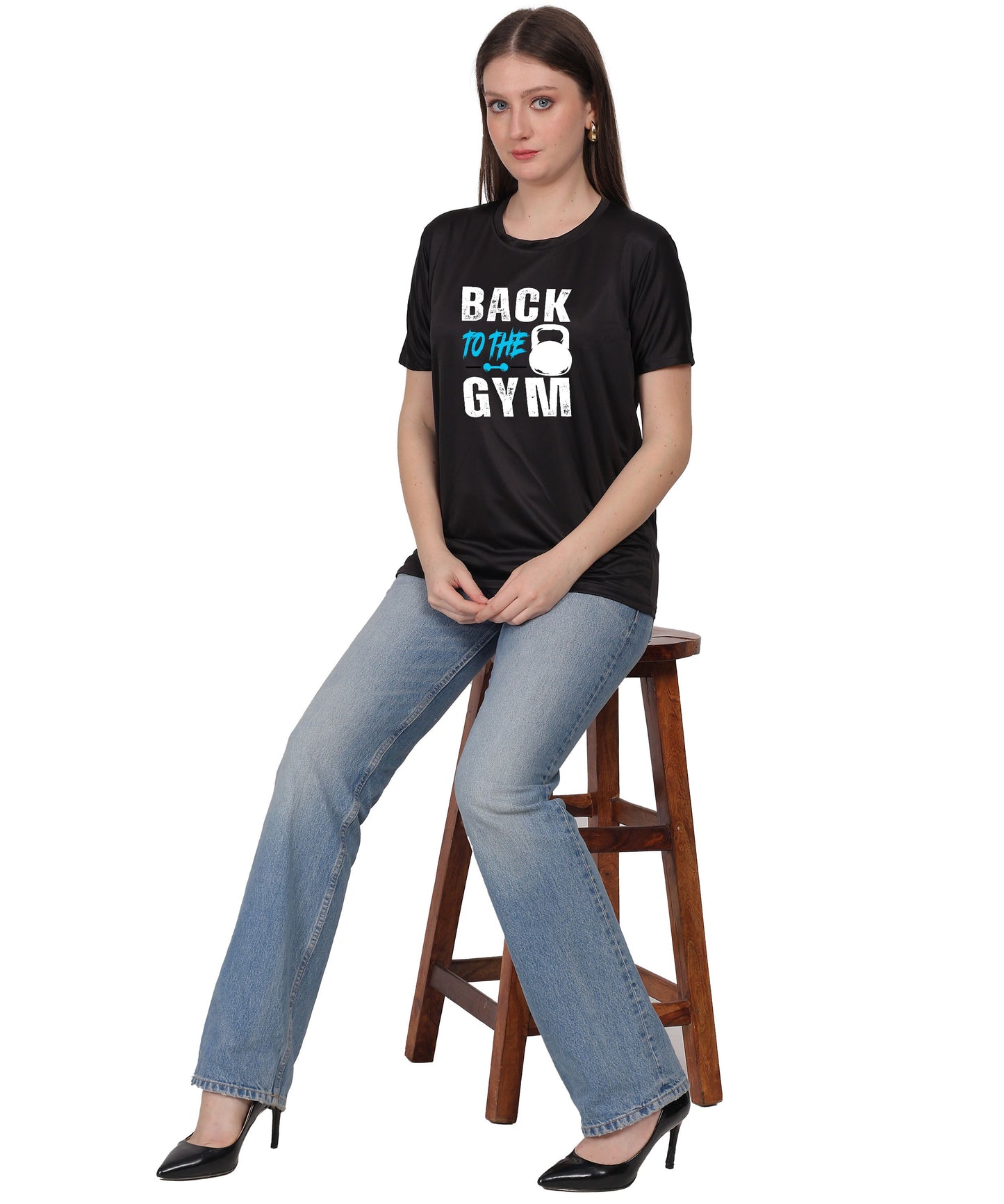 Back to the Gym Workout T-Shirt, Cotton, Short Sleeve, Regular Fit, Graphic Print Design
