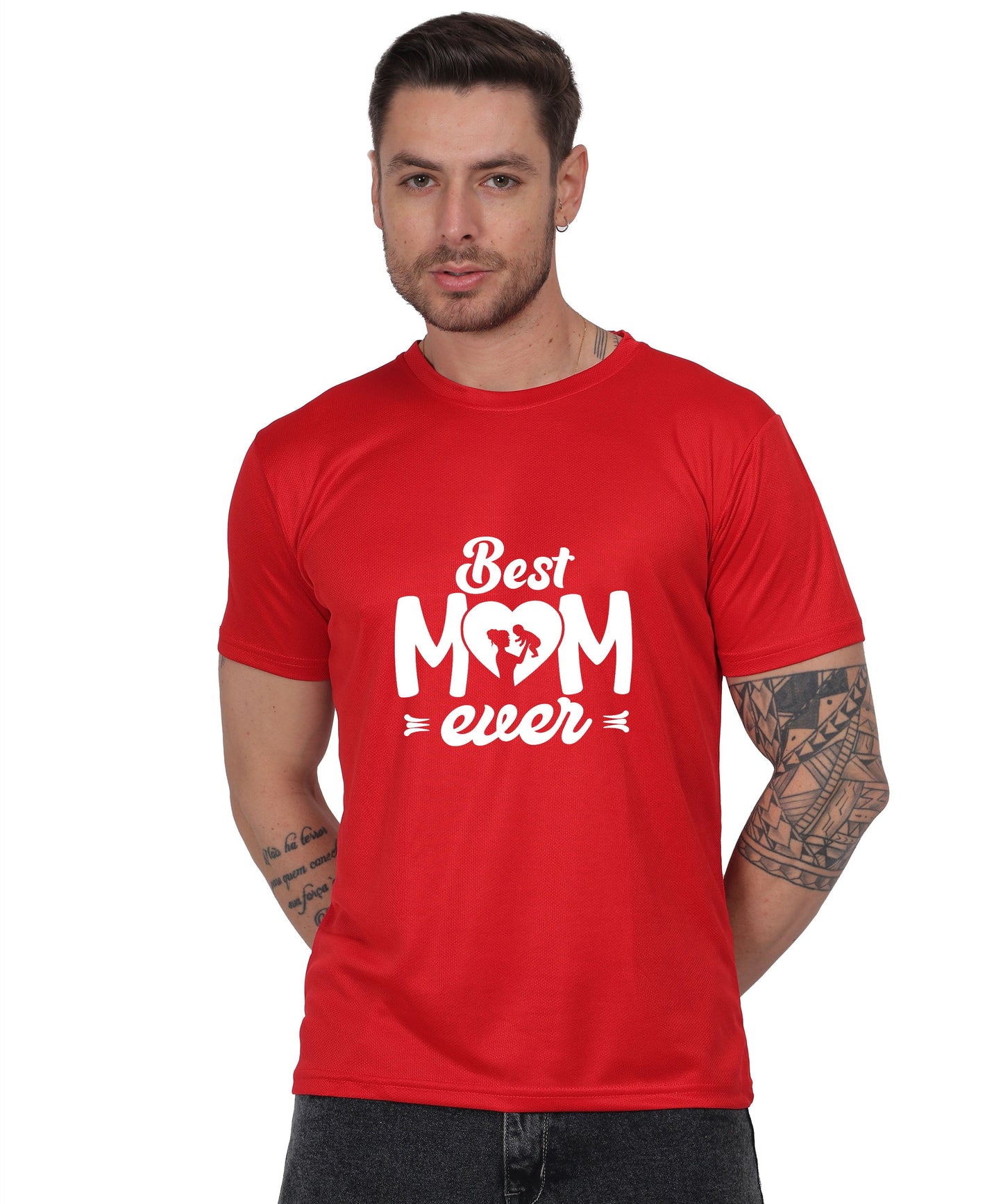 Best Mom Ever Graphic T-Shirt, Black Cotton, Round Neck, Short Sleeve, Regular Fit